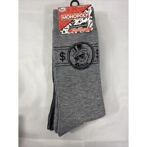 NWT Hasbro Gaming‎ Monopoly Novelty 2 Pair  Men's Crew Socks Size 6-12